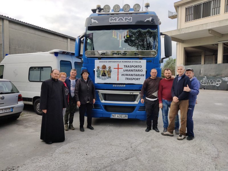 Foto: Episcopia Italiei Campania Umanitară pentru Ucraina a Episcopiei Italiei | A treia săptămână de mobilizare pentru victimele războiului