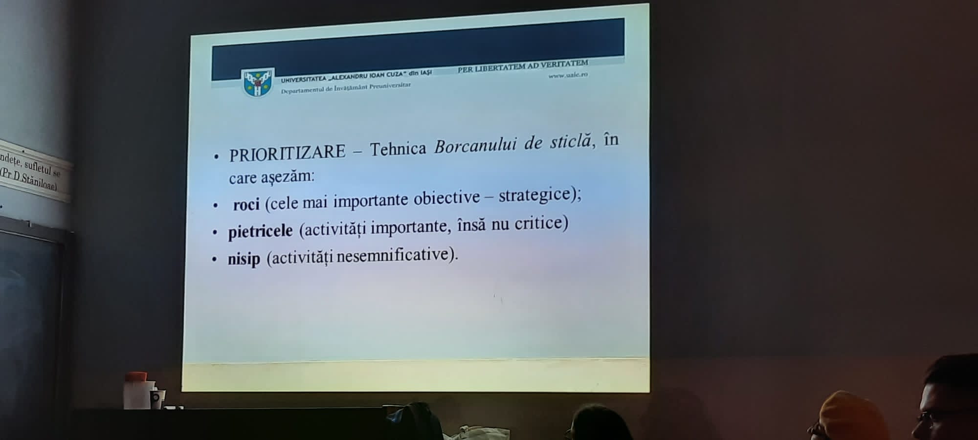Atelier despre timpul personal și timpul educațional, la Facultatea de Teologie Ortodoxă „Dumitru Stăniloae” din Iaşi