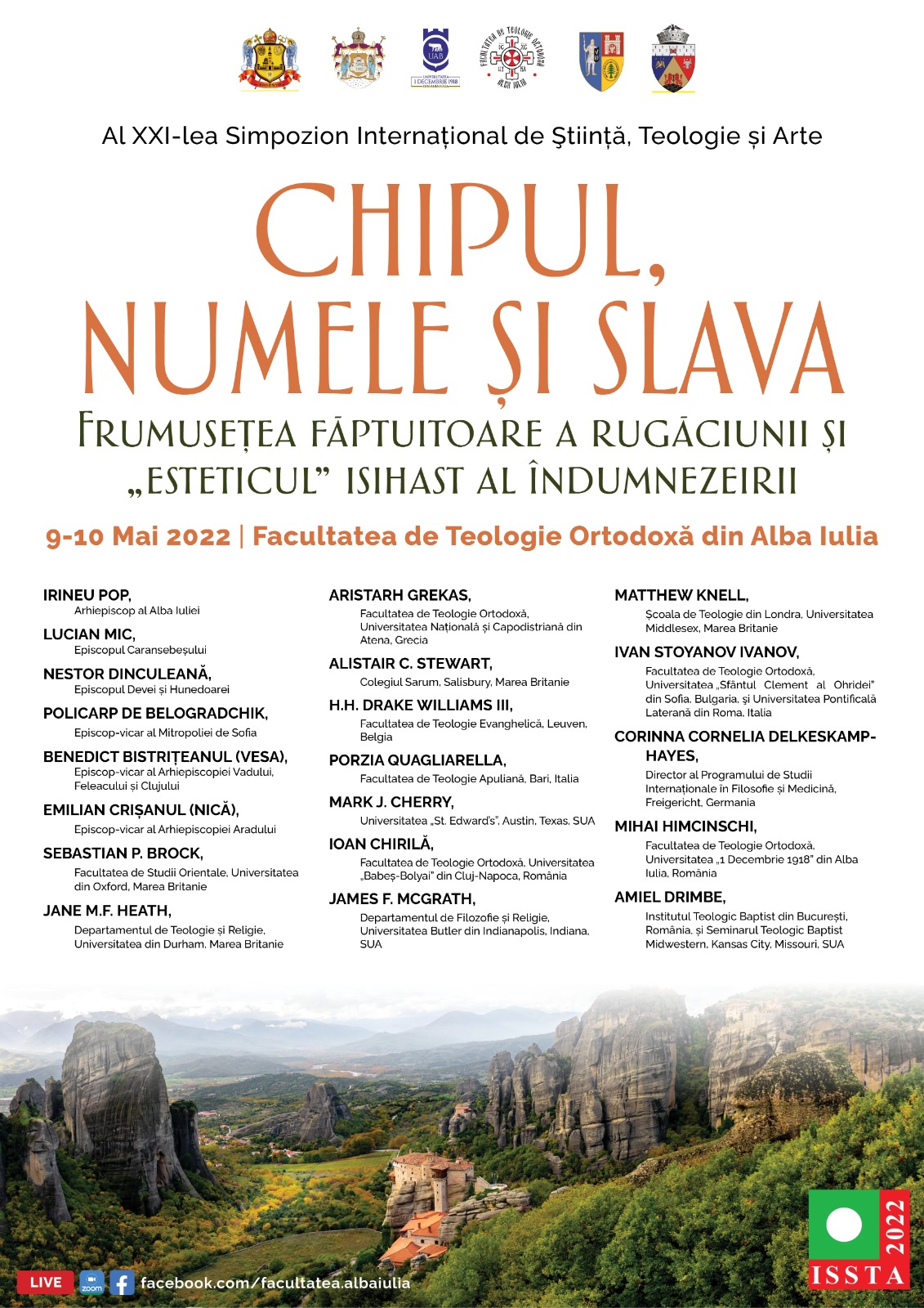 Simpozionul Internațional „Chipul, Numele și Slava. Frumusețea făptuitoare a rugăciunii și «esteticul» isihast al îndumnezeirii”, la Facultatea de Teologie din Alba Iulia