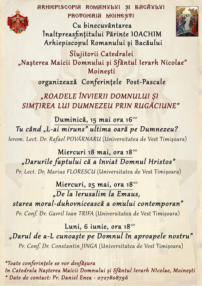 Conferința „Darurile Învierii Domnului Hristos”, la Moineşti