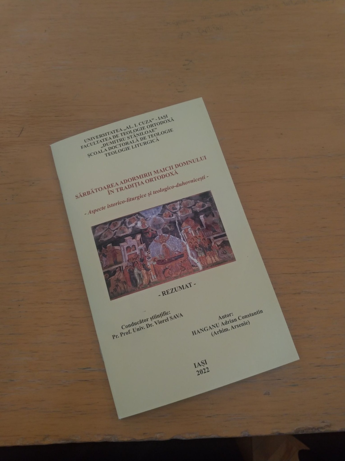 Părintele Arsenie Hanganu, Starețul Mănăstirii Cetățuia, doctor în teologie