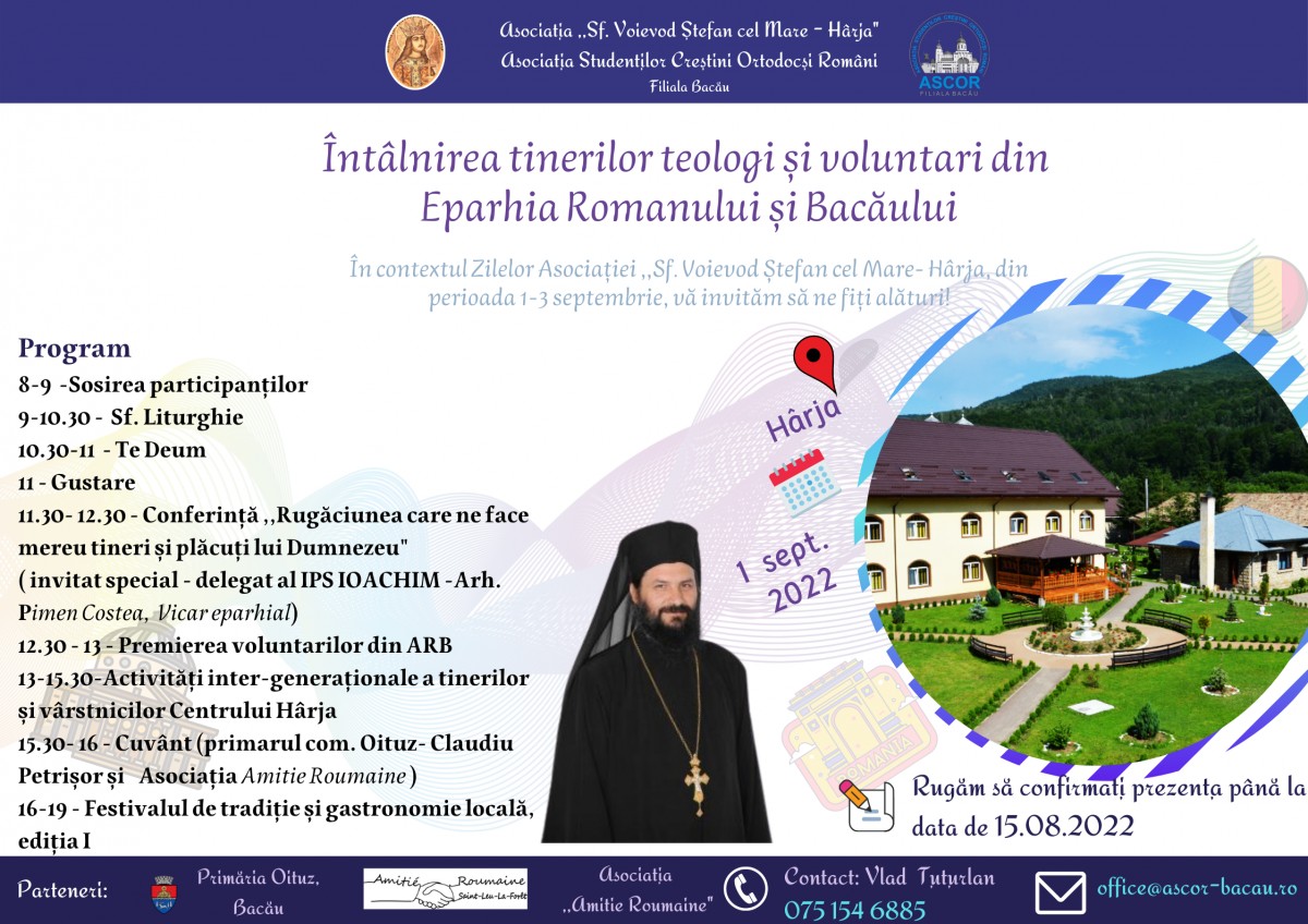 Întâlnirea tinerilor teologi și voluntari din Eparhia Romanului și Bacăului