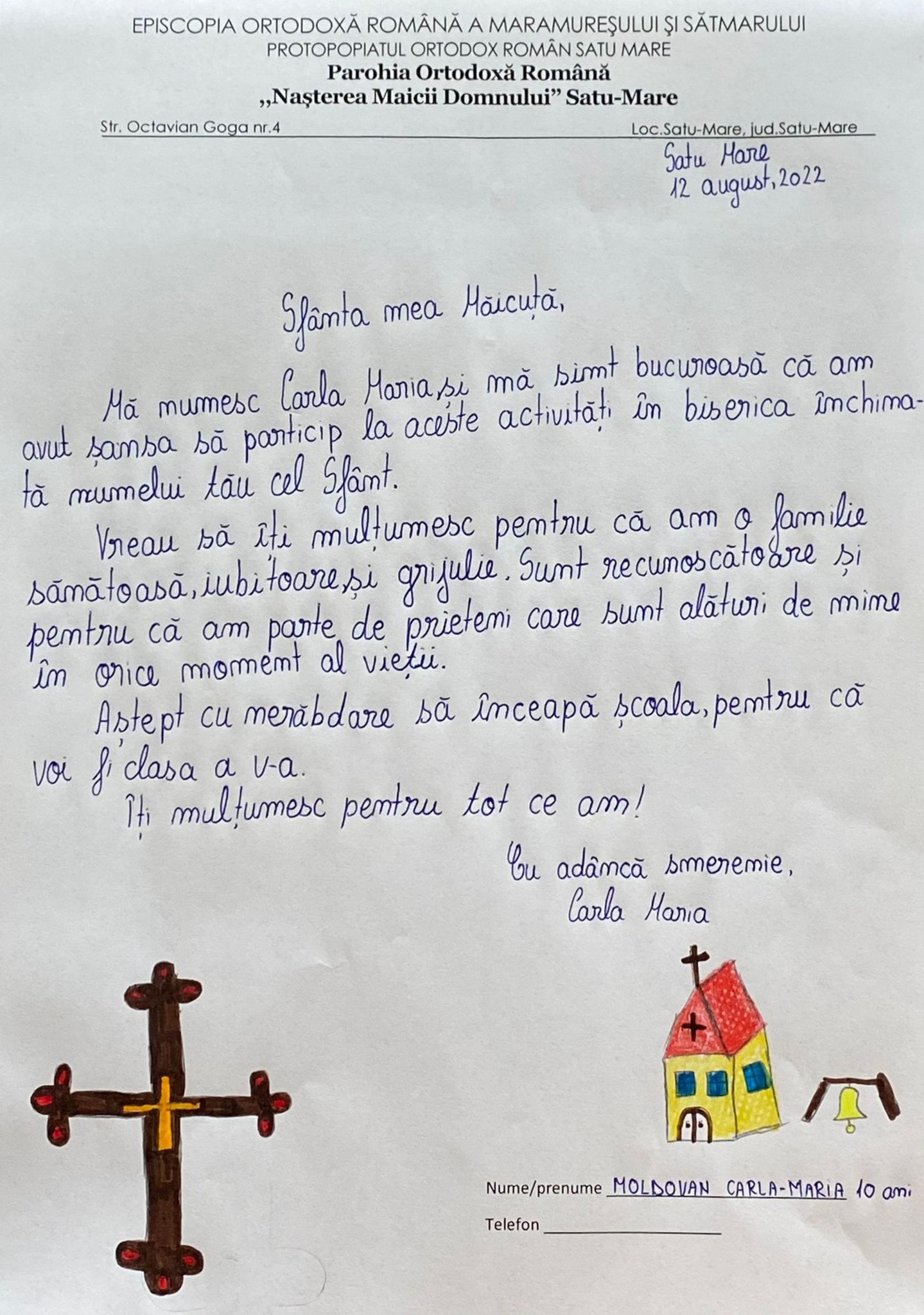 Proiectul Eparhial „Scrisoare către Maica Domnului”, în Episcopia Maramureșului și Sătmarului