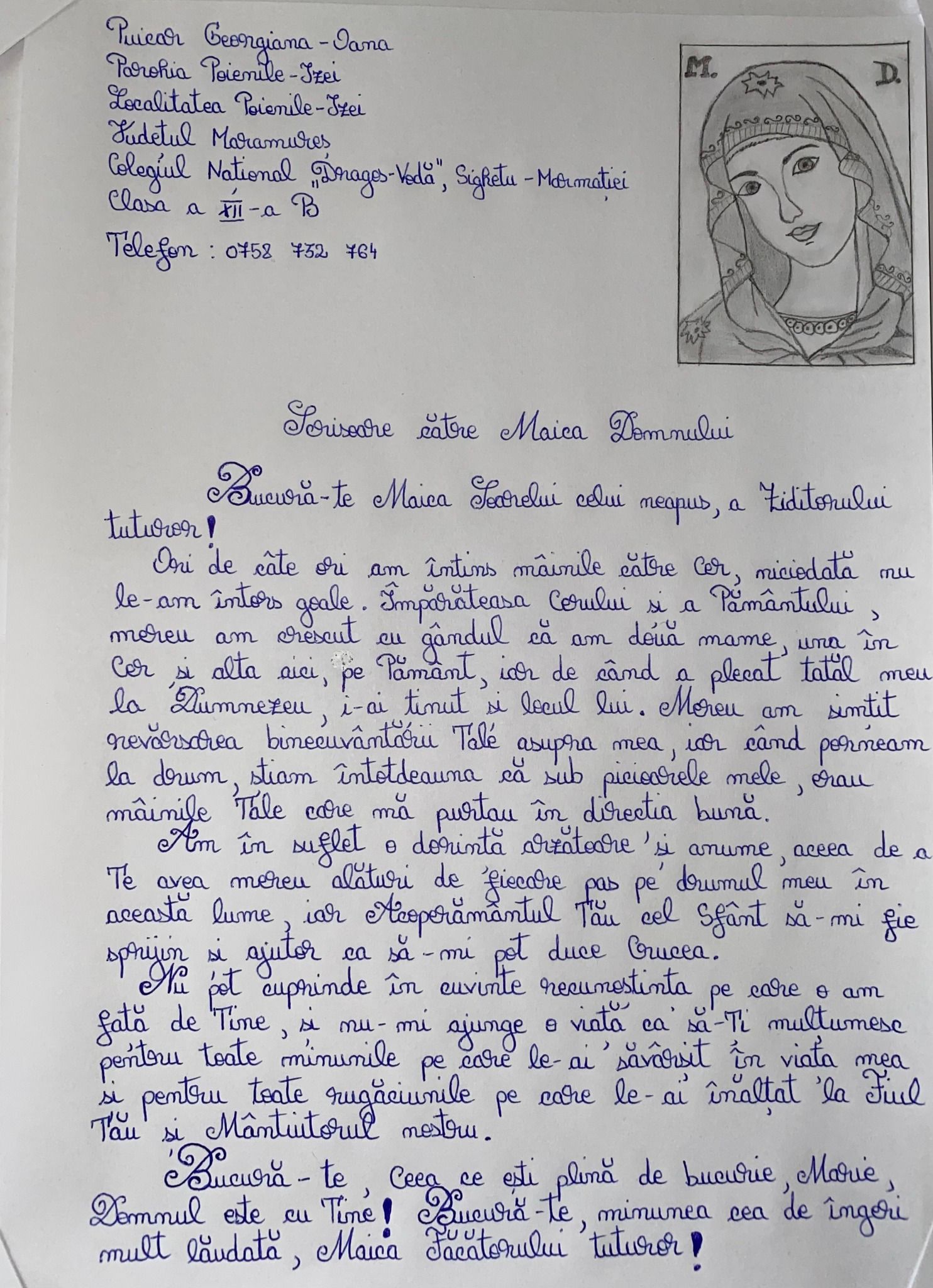 Proiectul Eparhial „Scrisoare către Maica Domnului”, în Episcopia Maramureșului și Sătmarului