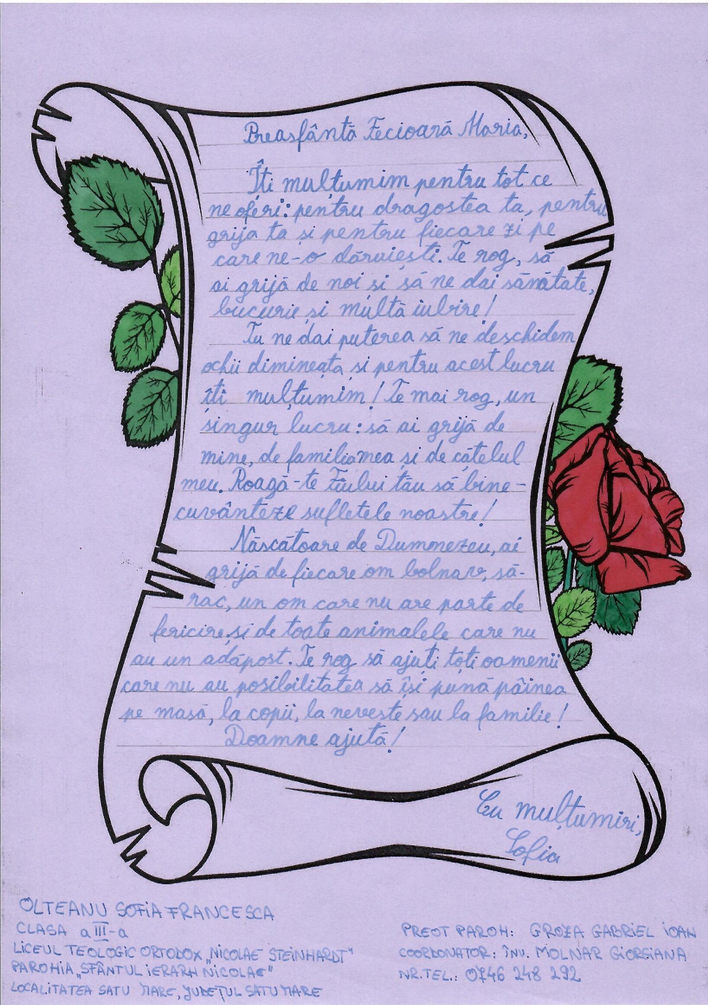 Proiectul Eparhial „Scrisoare către Maica Domnului”, în Episcopia Maramureșului și Sătmarului