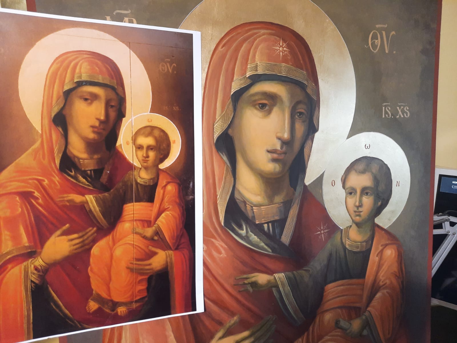 O copie a icoanei Maicii Domnului Prodromița a fost adusă la Schitul Pocrov