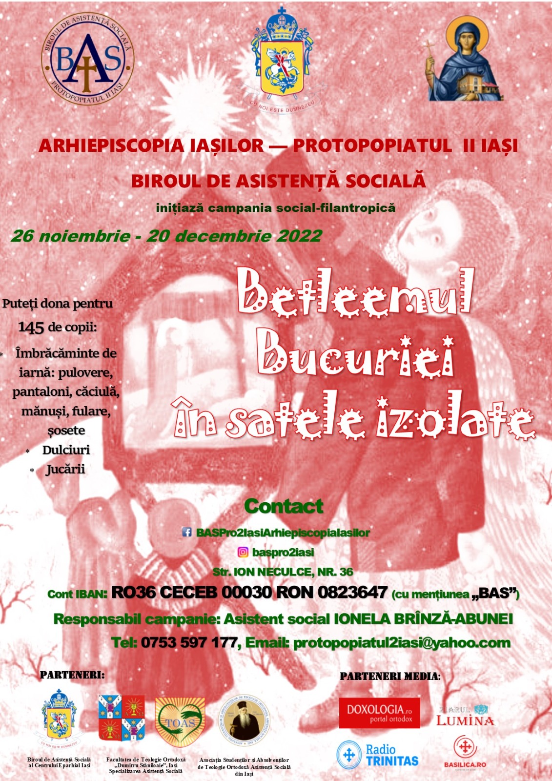 Campania social filantropică „Betleemul Bucuriei în satele izolate”