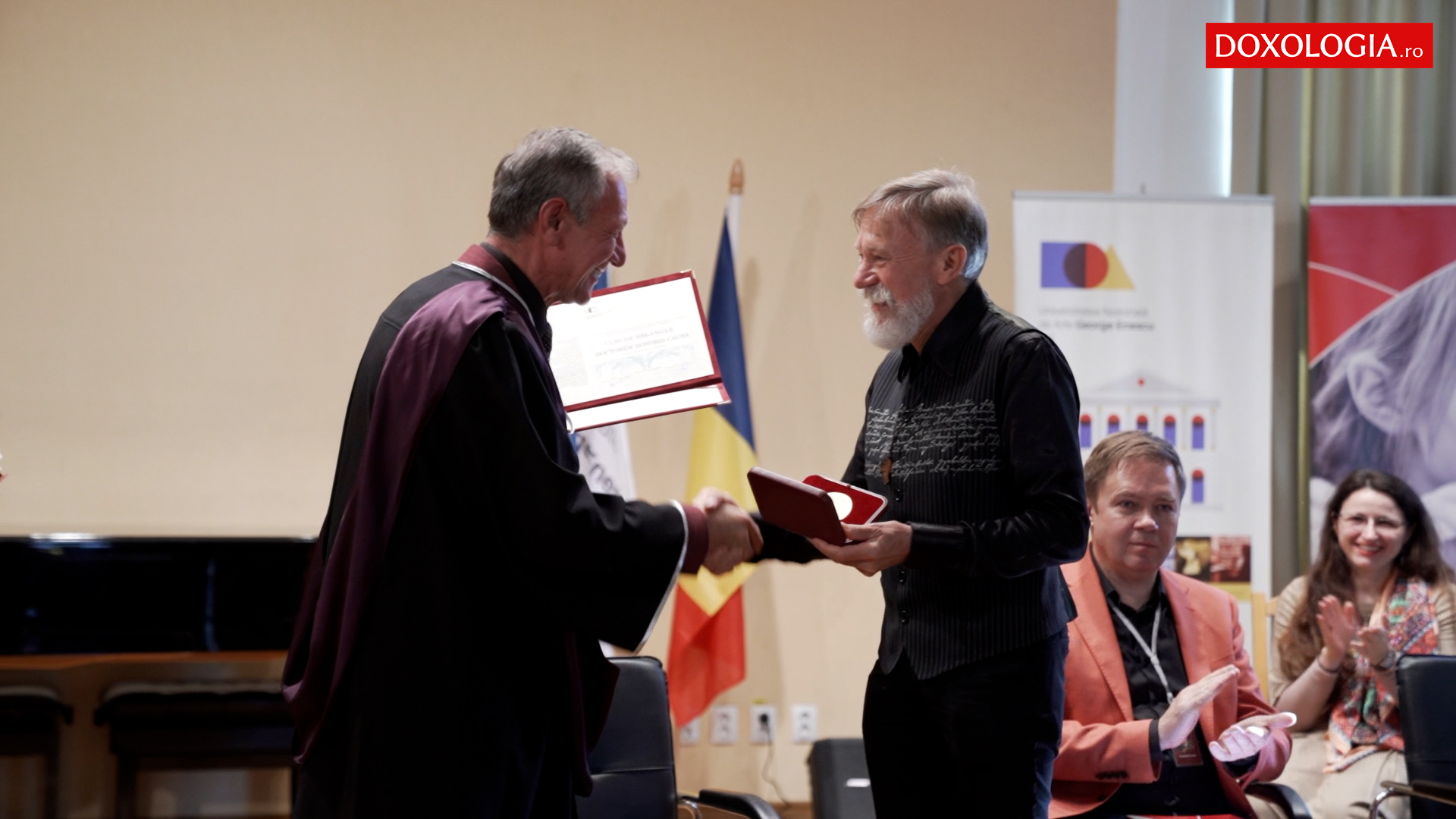 (Video) Părintele Claude Delangle, Doctor Honoris Causa al Universității de Arte din Iași