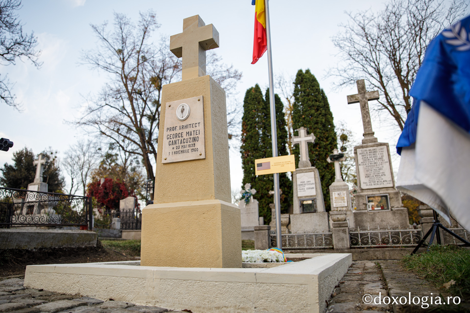 Mormântul arhitectului Mitropoliei Moldovei și Bucovinei, George M. Cantacuzino, a fost sfințit astăzi la Eternitatea