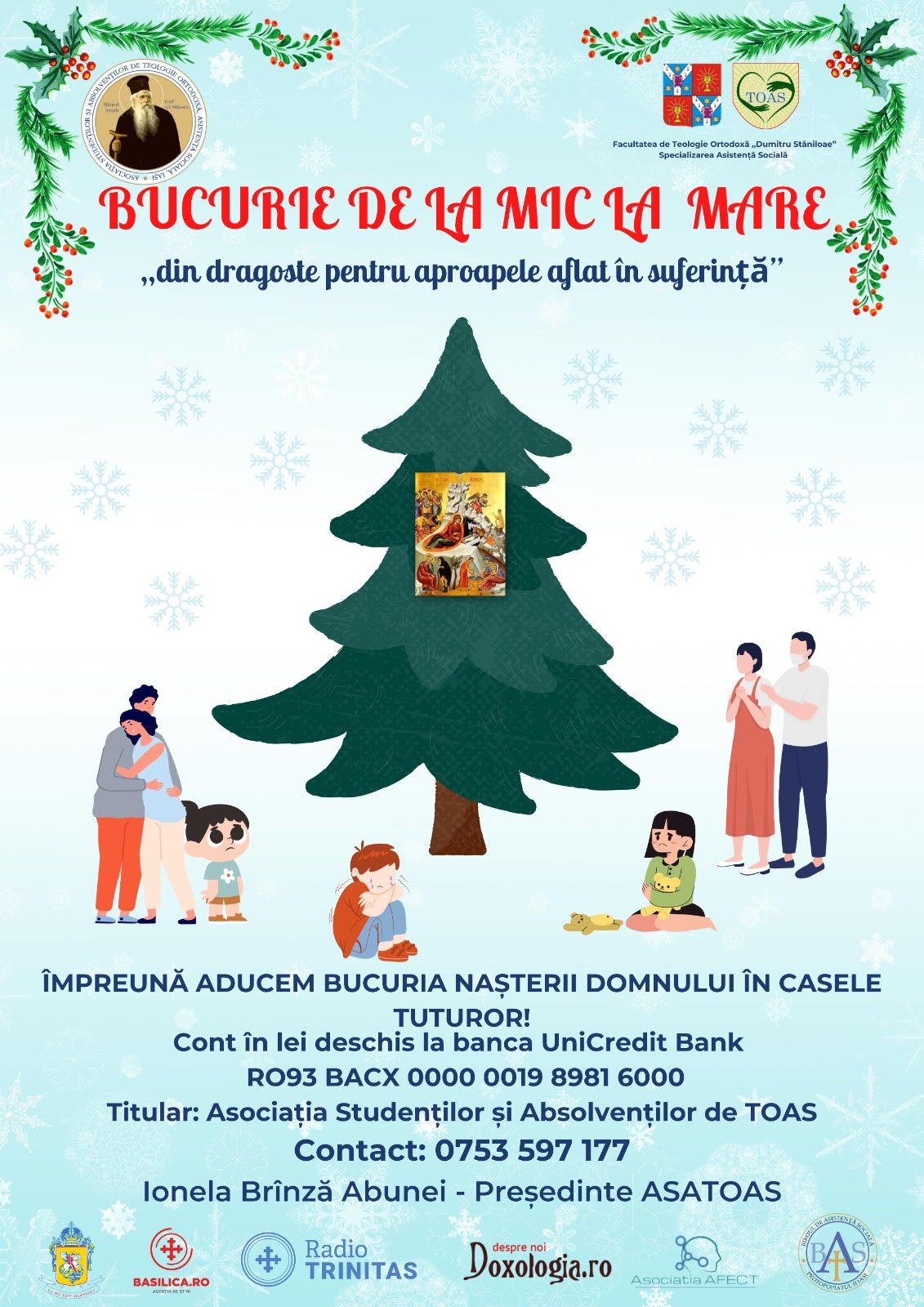 Campania ASATOAS: Bucurie de la mic la Mare – din dragoste pentru aproapele aflat în suferință