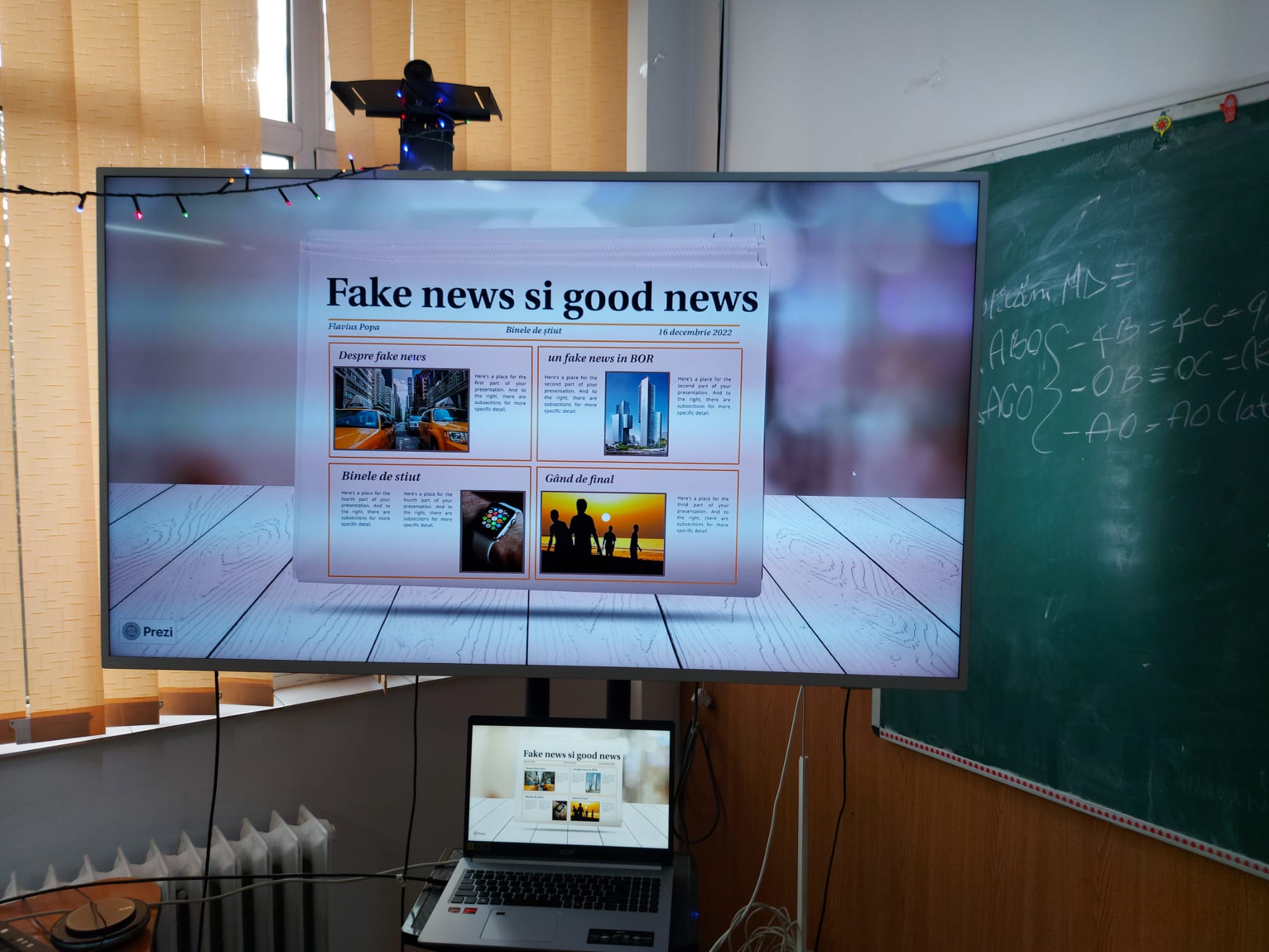 Elevii unei școli din Iași au vorbit despre fake news și good news