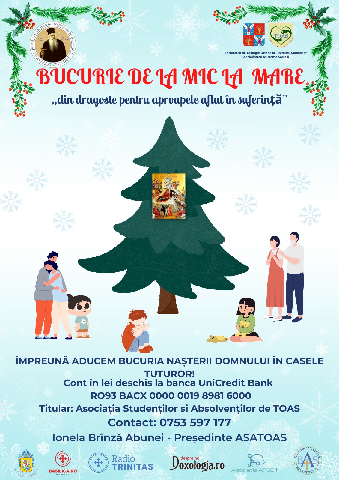Campania social-filantropică  „Bucurie de la mic la Mare – din dragoste pentru aproapele aflat în suferință”