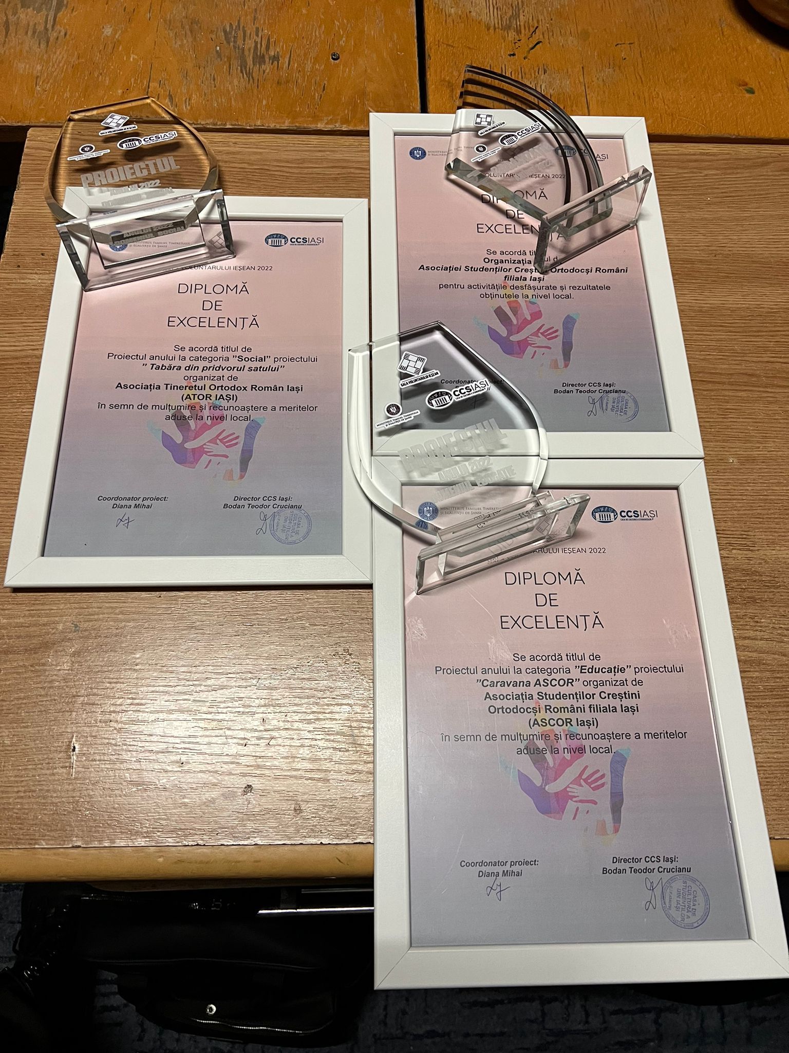 Asociațiile studențești ASCOR și ATOR Iași, premiate la „Gala Voluntarului Ieșean”