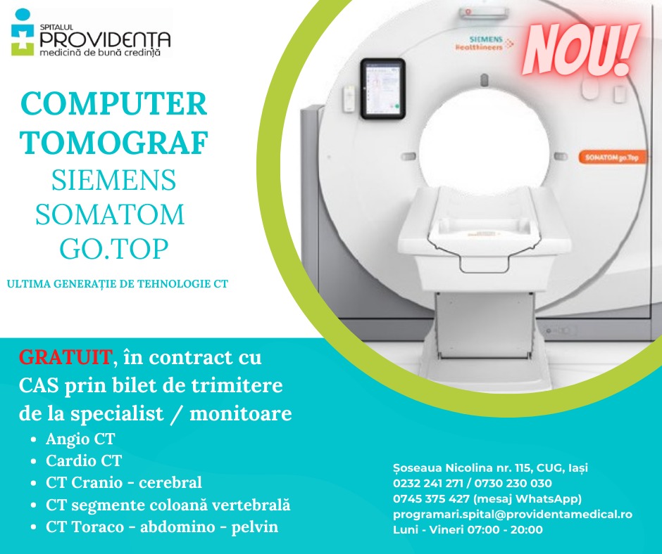 Nou la Spitalul Providența: computer tomograf cu cea mai avansată tehnologie de diagnosticare