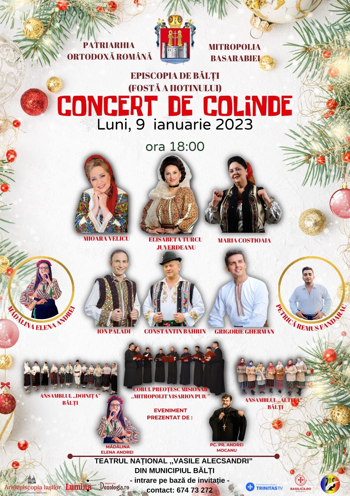 Concertul de colinde „Hristos Se naște, slăviți-L”, ediția a III-a, la Bălți Concertul de colinde „Hristos Se naște, slăviți-L”, ediția a III-a, la Bălți