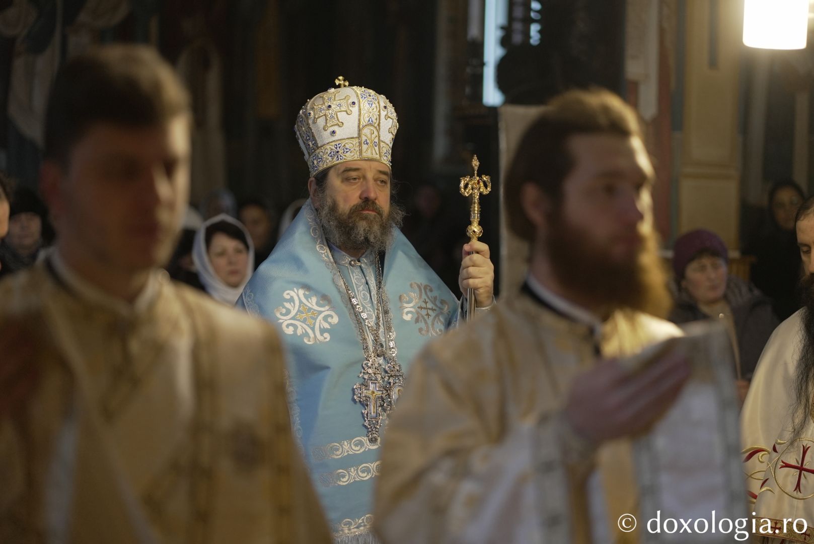 Foto: Adrian Sârbu Părintele Episcop-vicar Nichifor Botoșăneanul, prezent de praznicul Botezului Domnului la Mănăstirea Horaița