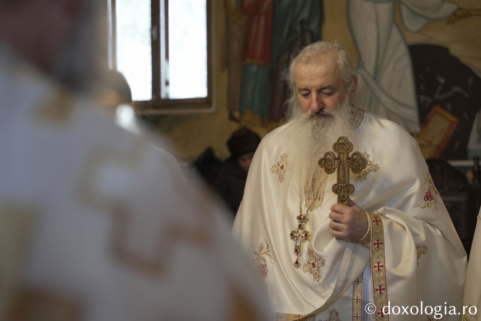 Foto: Adrian Sârbu Părintele Episcop-vicar Nichifor Botoșăneanul, prezent de praznicul Botezului Domnului la Mănăstirea Horaița