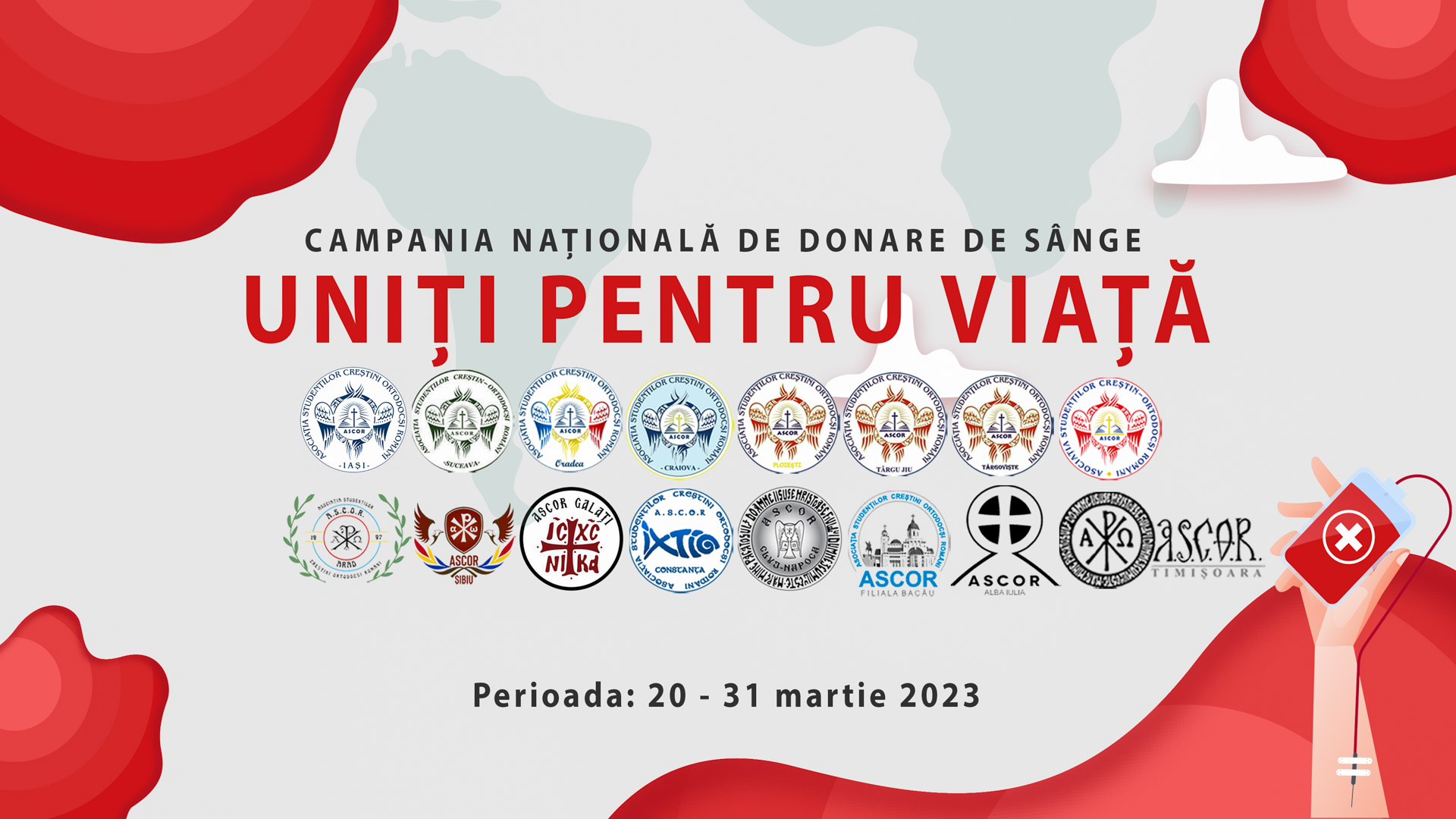 Uniți pentru viață – o nouă Campanie Națională de donare de sânge organizată de studenții din ASCOR în luna pentru viață
