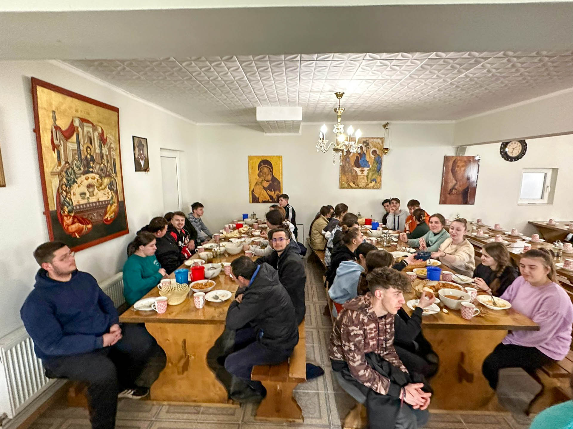 Seminariști de la Neamț, voluntari la Mănăstirea Paltin – Petru Vodă