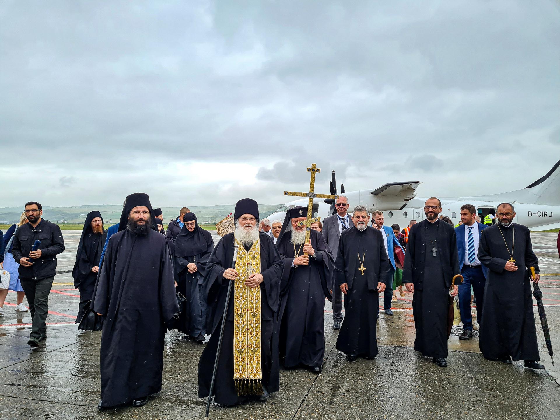 (Foto) Primirea oficială a starețului Mănăstirii Vatoped la Cluj-Napoca