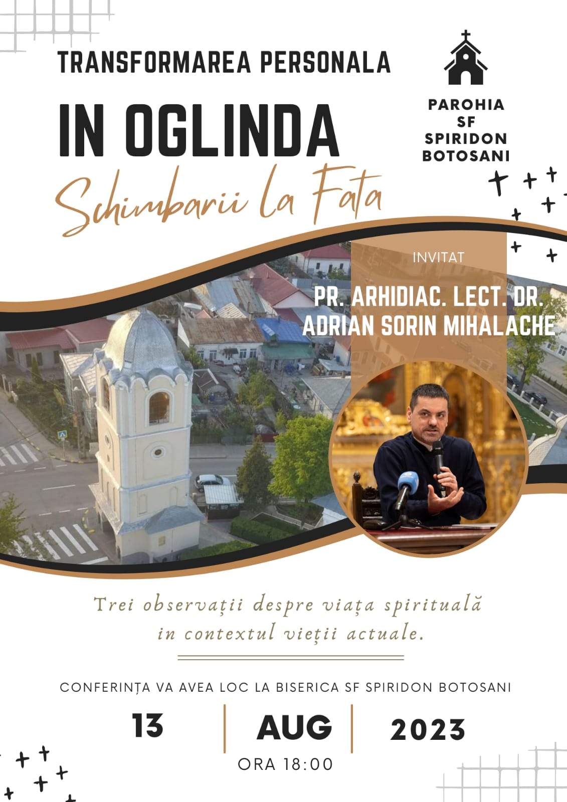 Afiș conferință diac. Sorin Mihalache