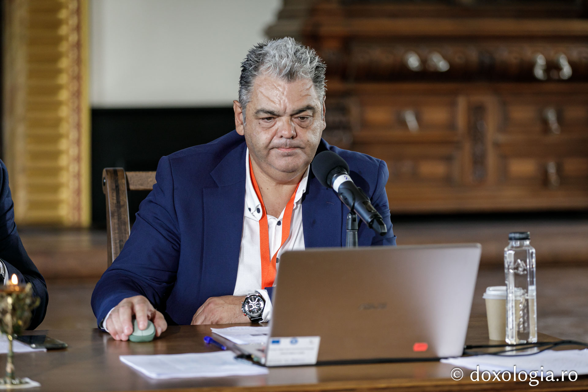 Dimitrios Galanis, prezent la Atelierul de muzică psaltică „Stilul calofonic de la tehnică la interpretare” / Foto: Oana Nechifor Dimitrios Galanis