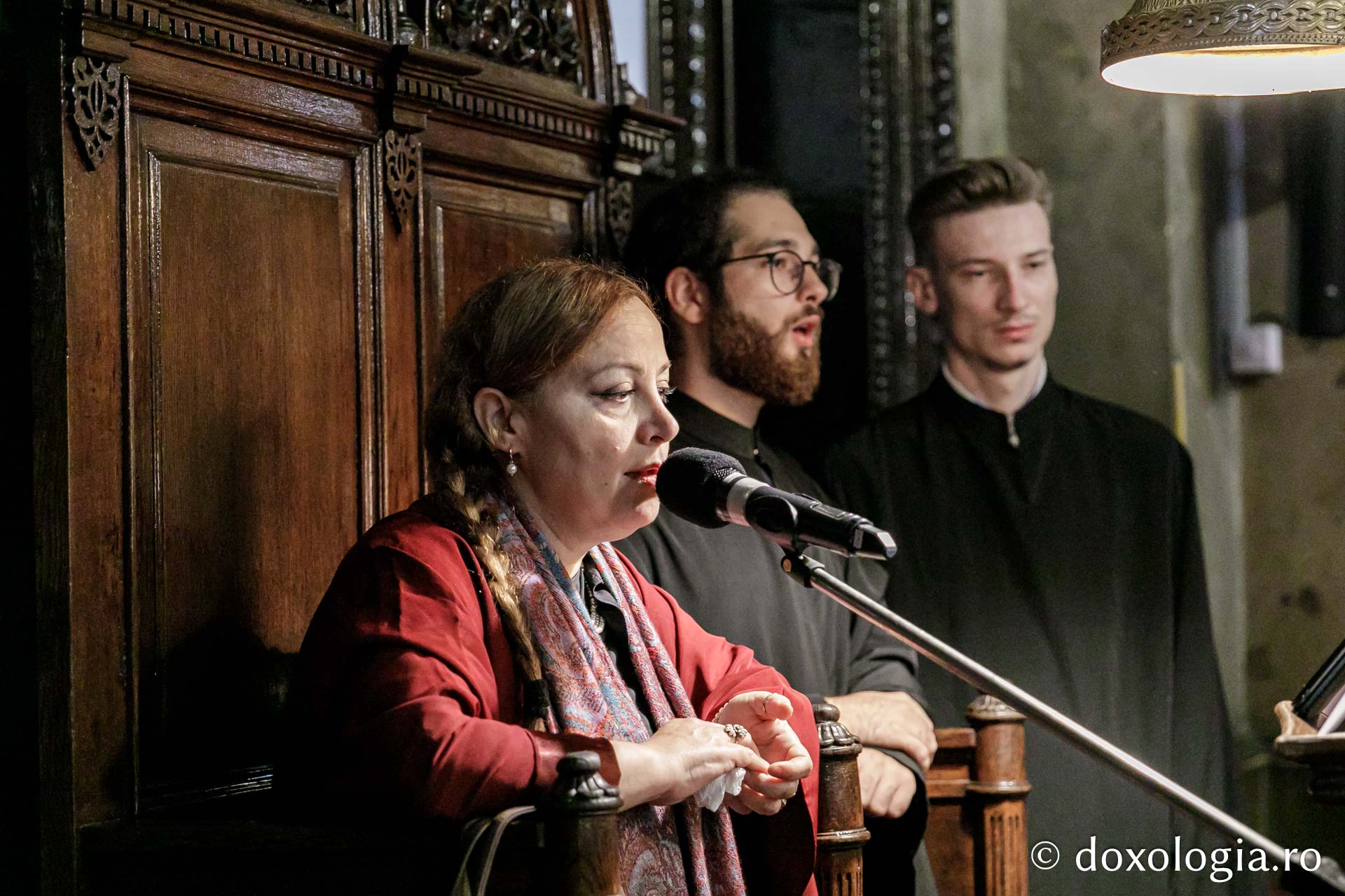 Marilyn Accaoui Leigne din Liban, prezentă la Sfânta Liturghie în ziua a treia a IBMF / Foto: Oana Nechifor Marilyn Accaoui Leigne din Liban