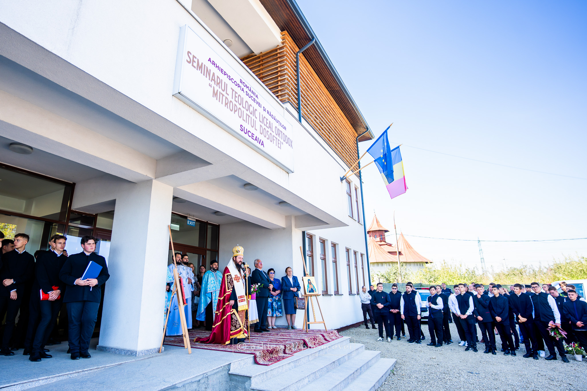 PS Damaschin, la deschiderea noului an școlar la Seminarul „Mitropolitul Dosoftei” din Suceava / Foto: Irina Uraschi ceremonia de deschidere a noului an școlar la seminarul din Suceava