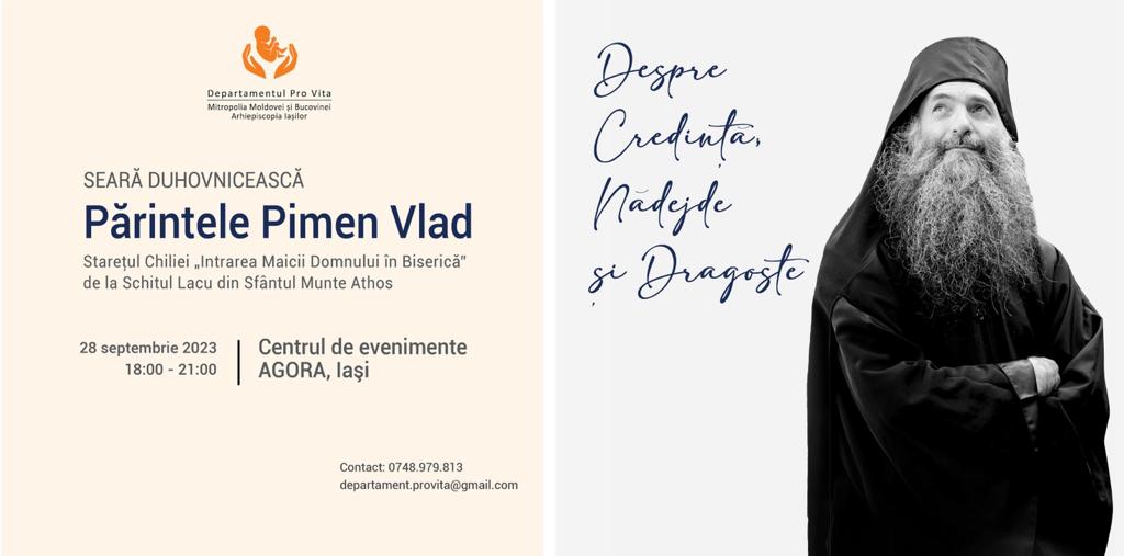 Conferința „Despre Credință, Nădejde și Dragoste” conferință părintele Pimen Vlad