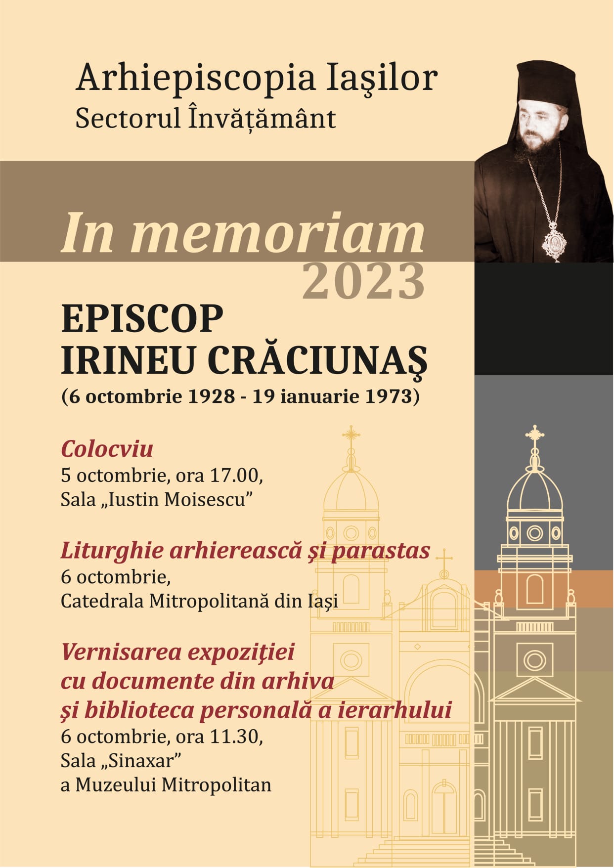 „Episcopul cel bun” Irineu Suceveanul va fi pomenit la Catedrala Mitropolitană din Iași