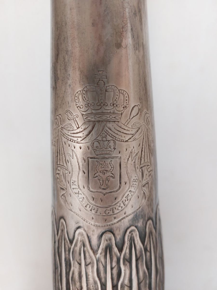 Detaliu de pe sfeșnicul de la Mihail Grigorie Sturza