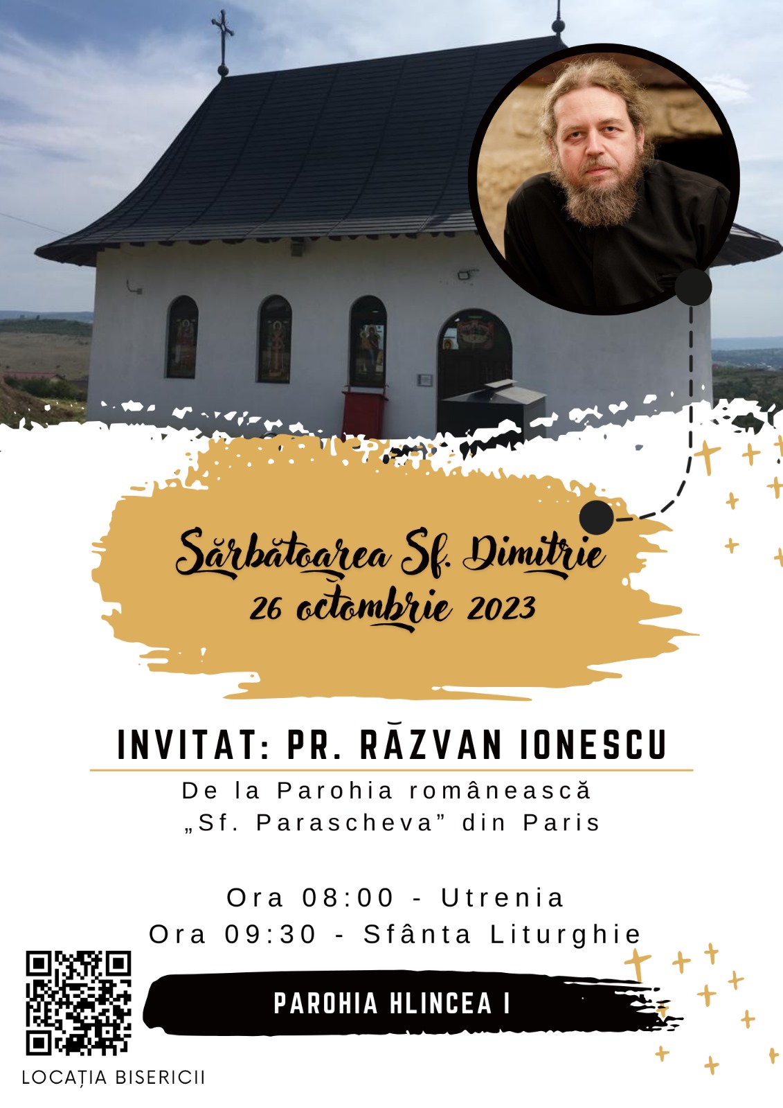 Pr. Răzvan Ionescu va fi prezent joi la Parohia Hlincea I