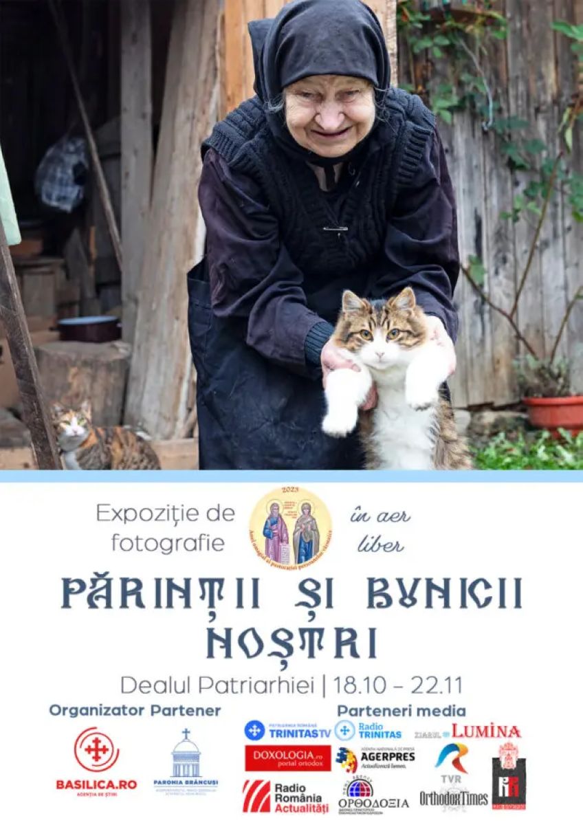 Afișul expoziției „Părinții și bunicii noștri” / Foto: basilica.ro Afișul expoziției „Părinții și bunicii noștri”