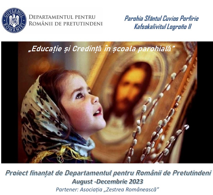 Afiș proiect „Educație și Credință în școala parohială” Afiș proiect