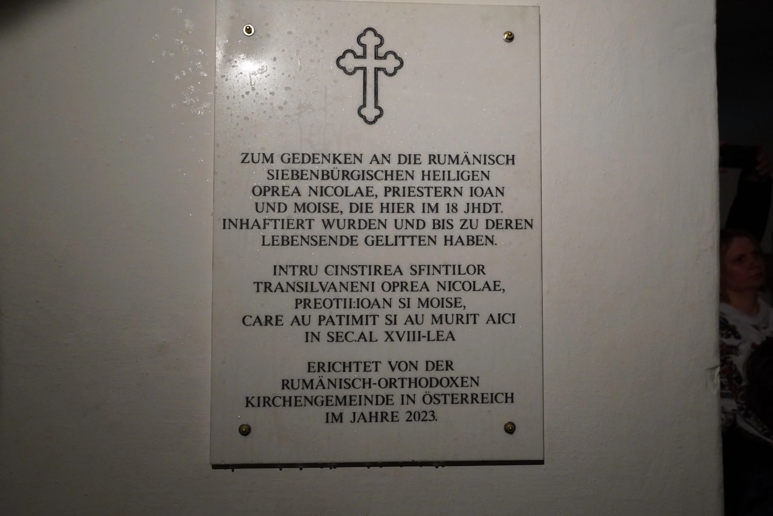 placă comemorativă în Kufstein 2023