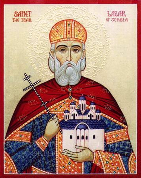Sfântul Mare Mucenic Lazăr, Cneazul Serbiei