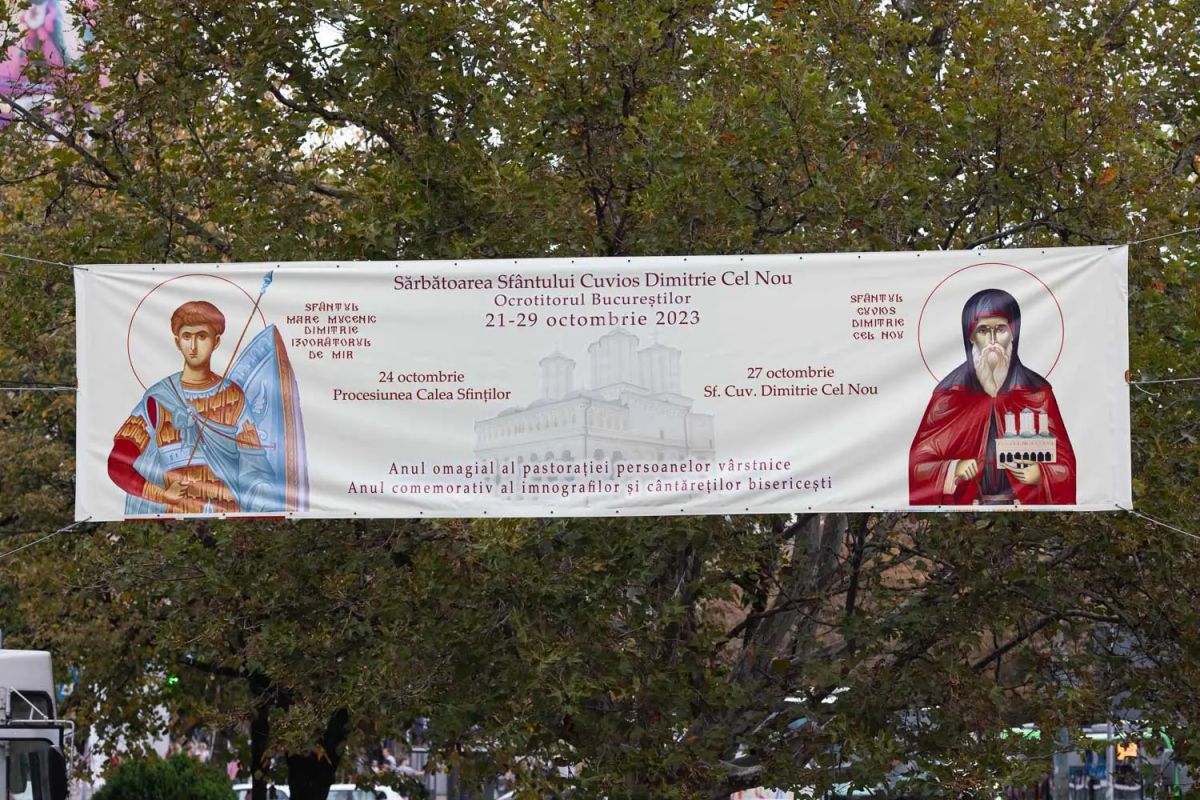 Banner de pe Dealul Patriarhiei / Foto: basilica.ro / Raluca-Emanuela Ene Banner de pe Dealul Patriarhiei