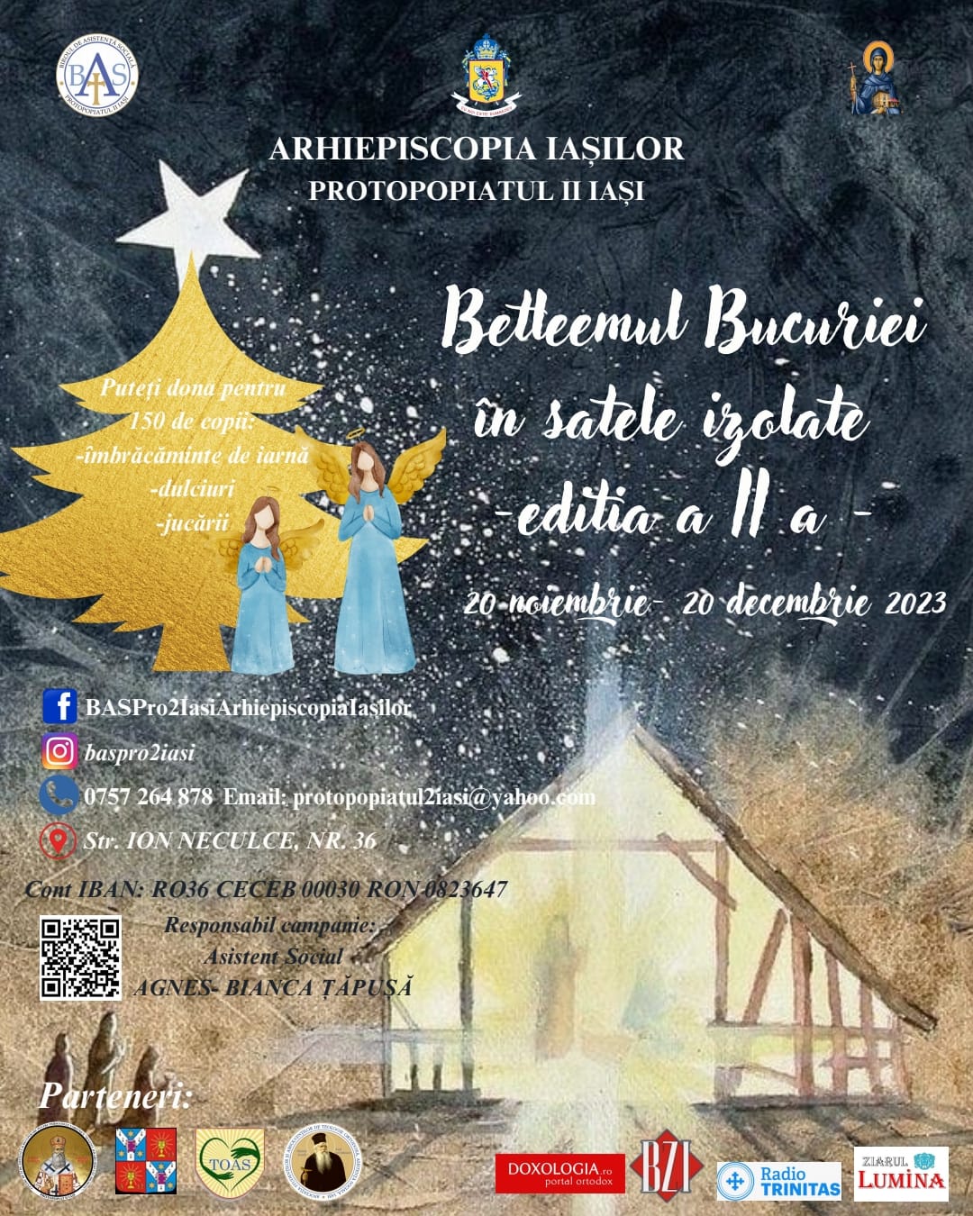 Protopopiatul Iași II inițiază o campanie social-filantropică pentru 150 de copii