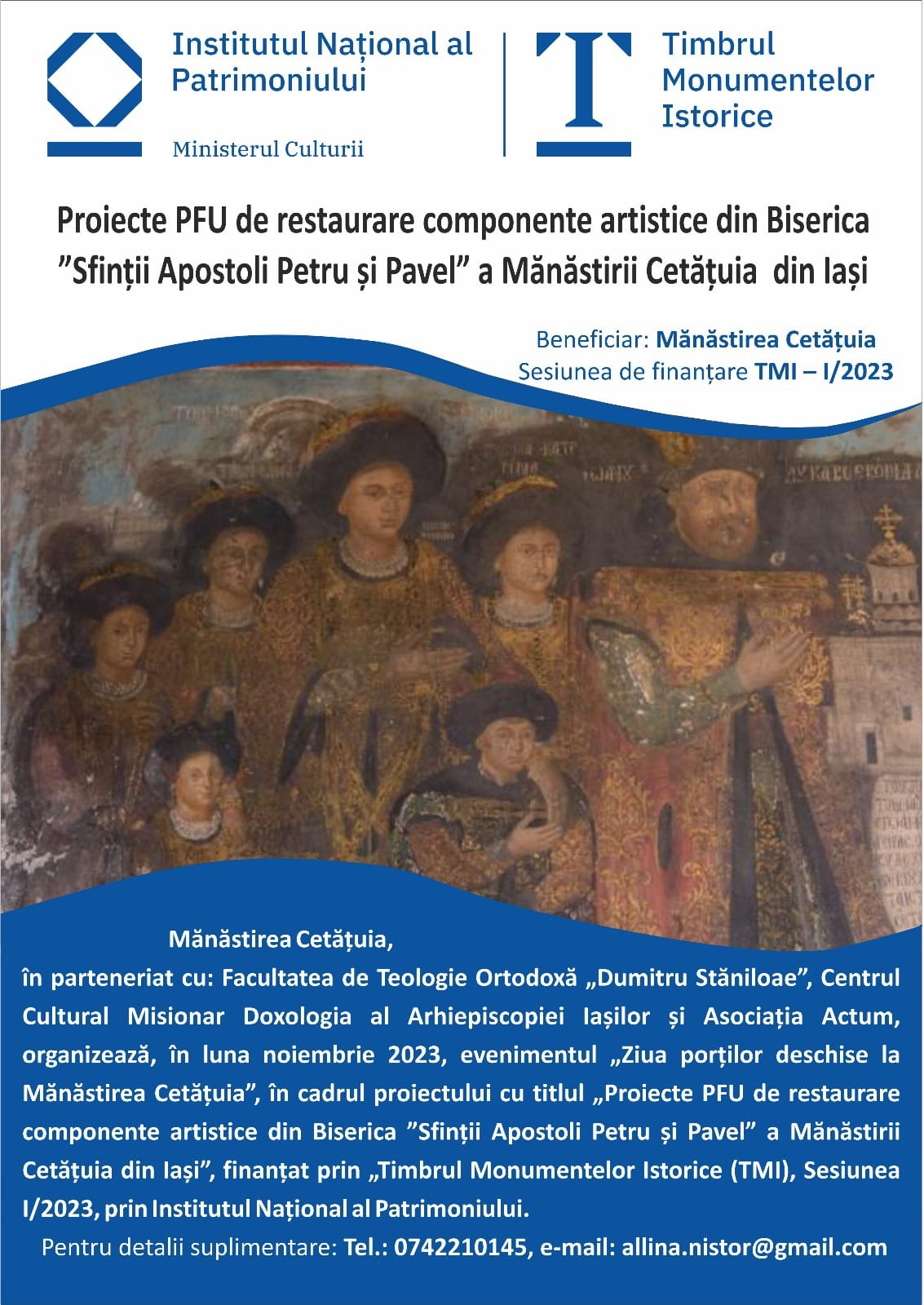 Restaurări la Mănăstirea Cetățuia