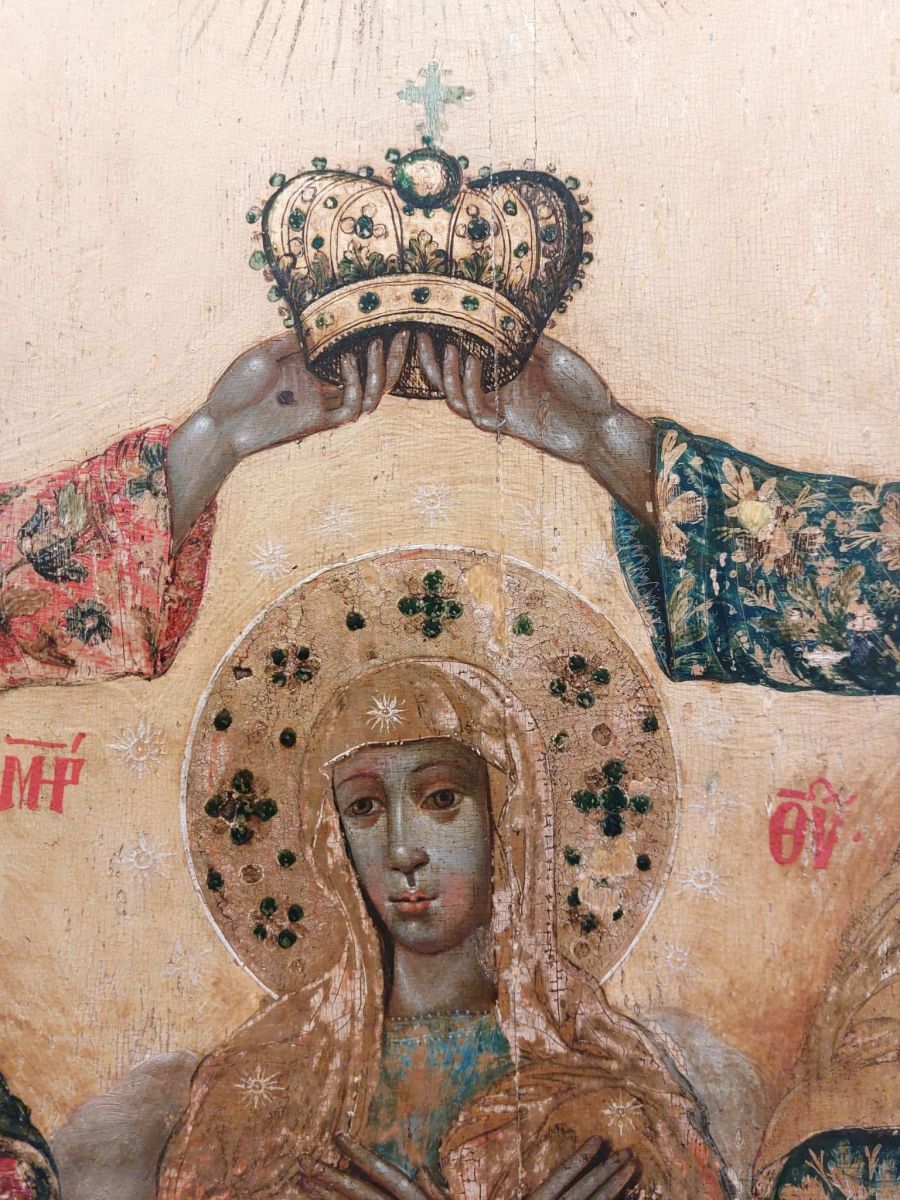 Icoana „Încoronarea Maicii Domnului” (detaliu)