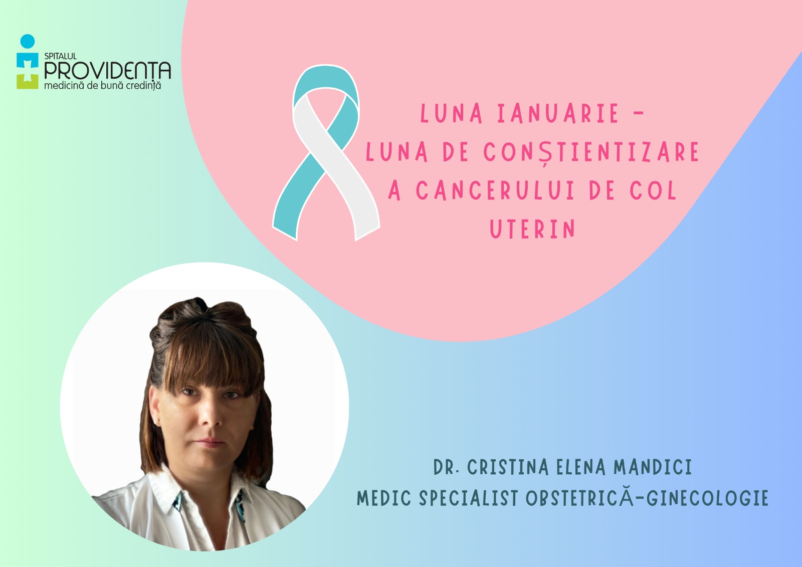 Ianuarie – luna de conștientizare a cancerului de col uterin Despre cancerul de col uterin cu dr. 𝐂𝐫𝐢𝐬𝐭𝐢𝐧𝐚 𝐄𝐥𝐞𝐧𝐚 𝐌𝐚𝐧𝐝𝐢𝐜𝐢
