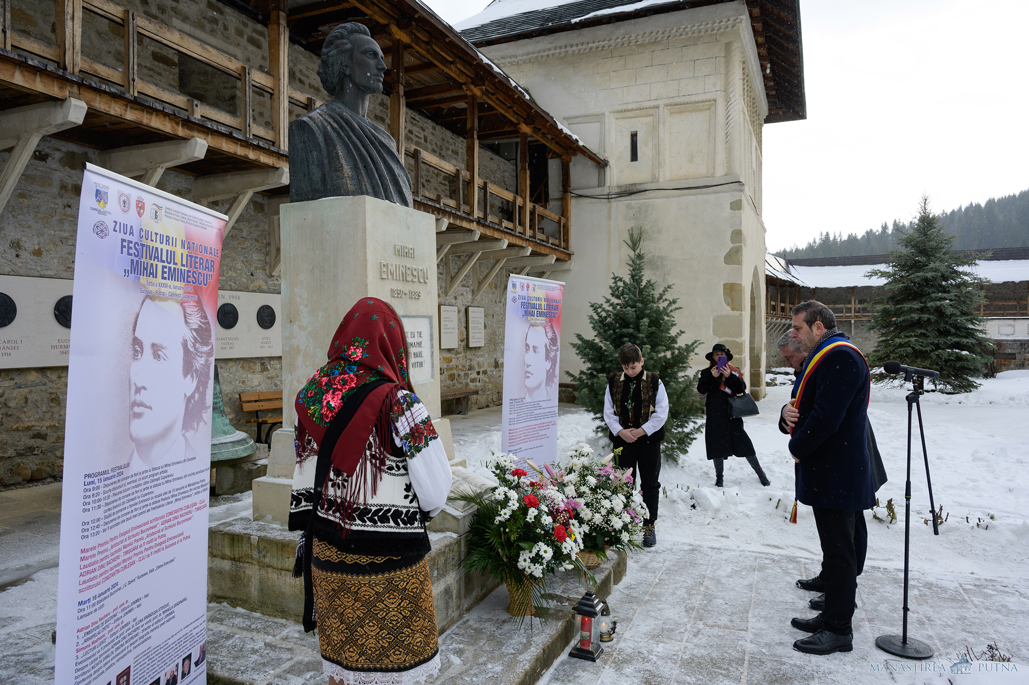 Evocarea Poetului Mihai Eminescu la Mănăstirea Putna