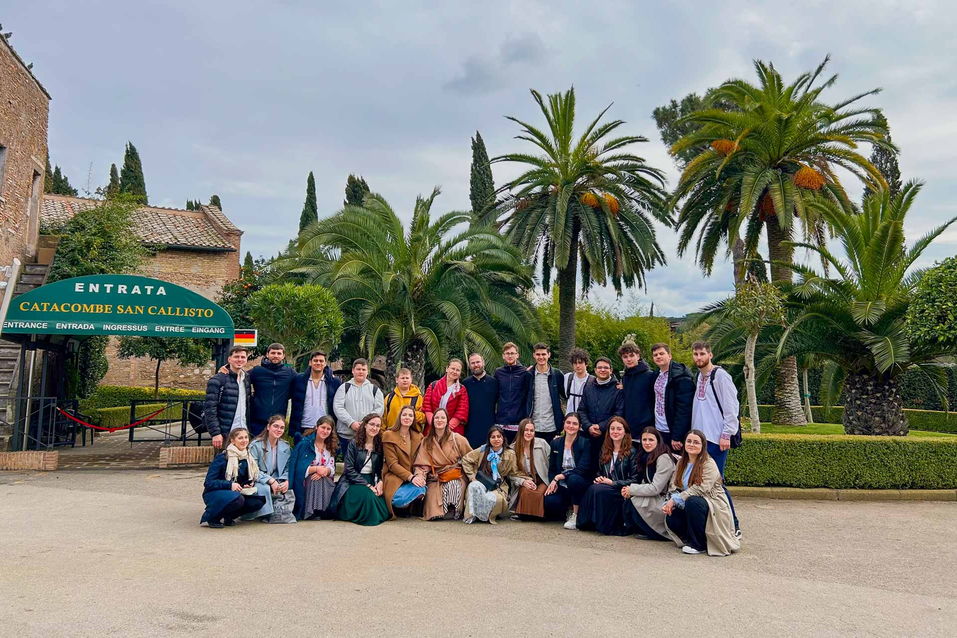 grup de pelerini la Roma