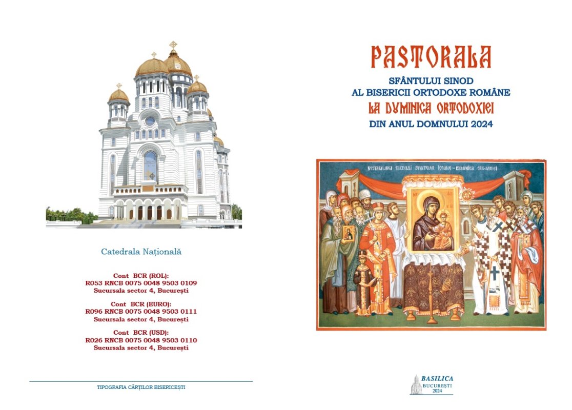 Coperta scrisorii pastorale la primă duminică din Postul Mare - 2024