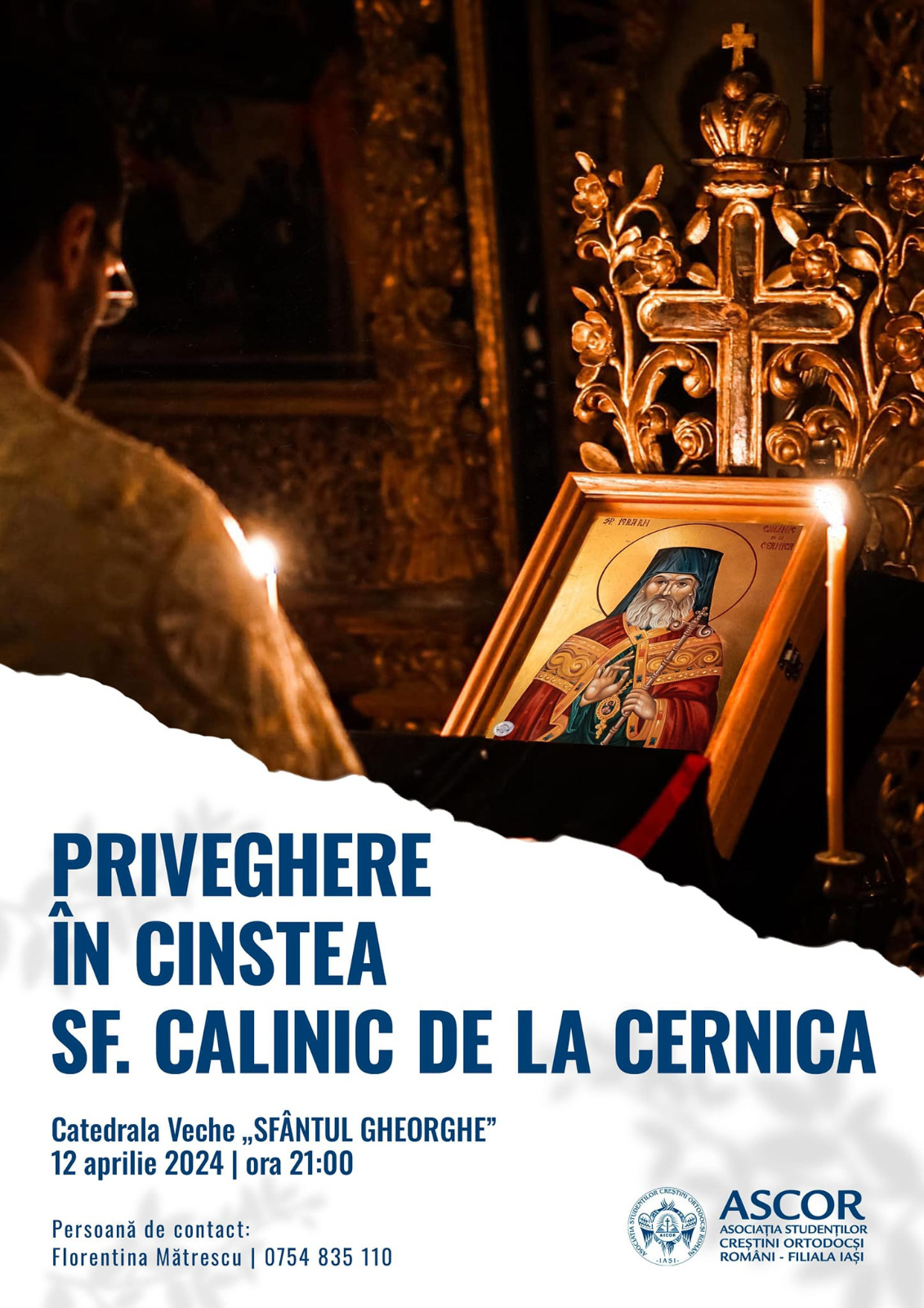Priveghere în cinstea Sf. Calinic de la Cernica – ASCOR Iași