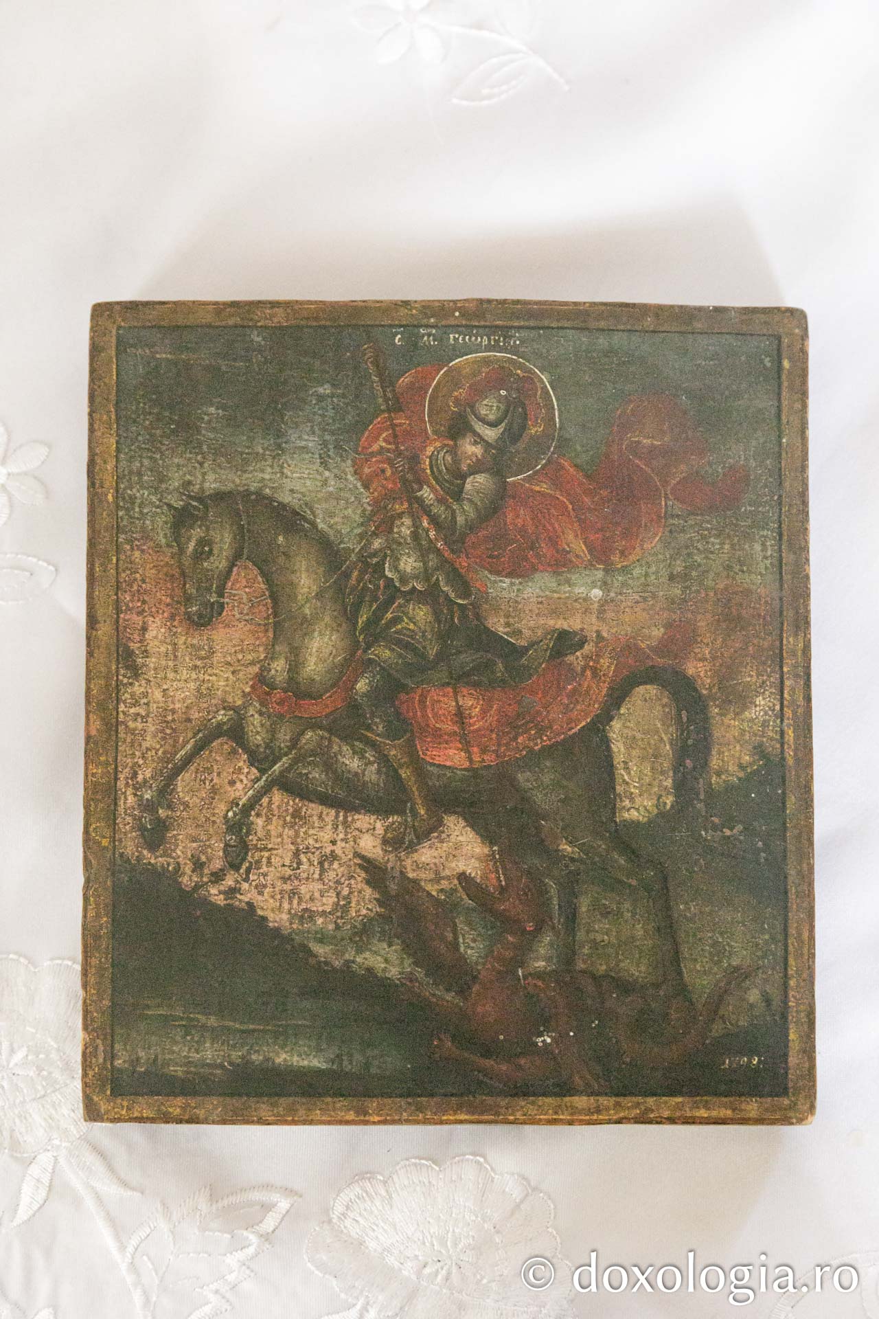 Sfântul Mare Mucenic Gheorghe - icoană praznicară din anul 1798 / Foto: Silviu Cluci Icoana Sfântului Mare Mucenic Gheorghe, Purtătorul de biruință