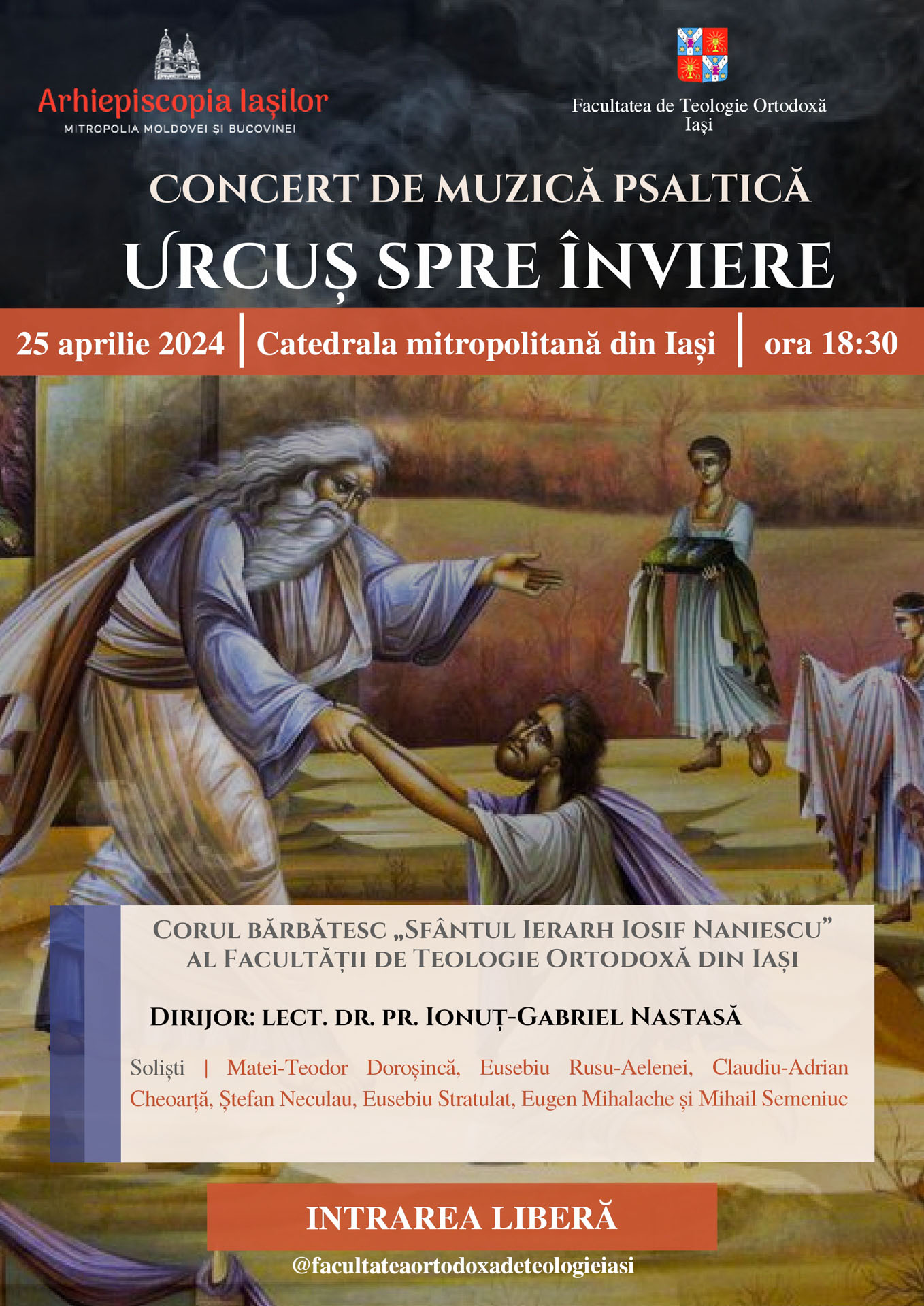 Corul Psaltic al Facultății de Teologie Ortodoxă din Iași va susține joia viitoare un concert prepascal
