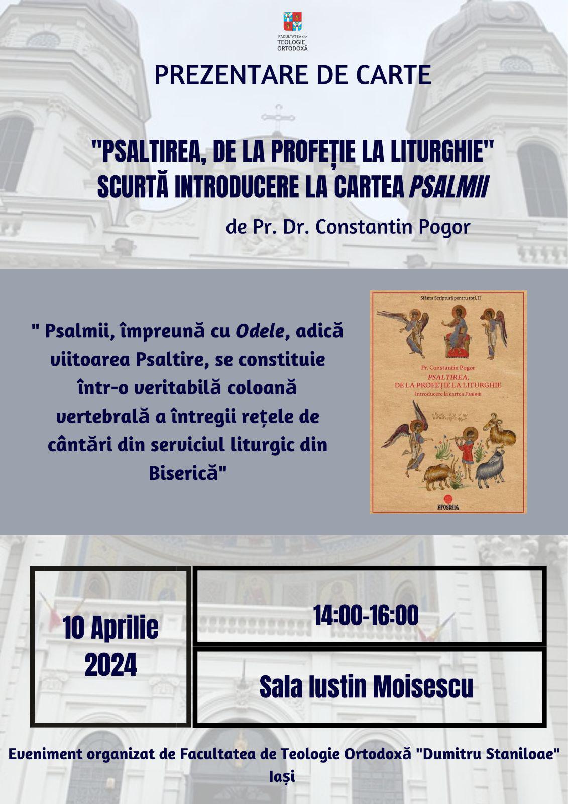 Prezentare de carte la Facultatea de Teologie Ortodoxă din Iași