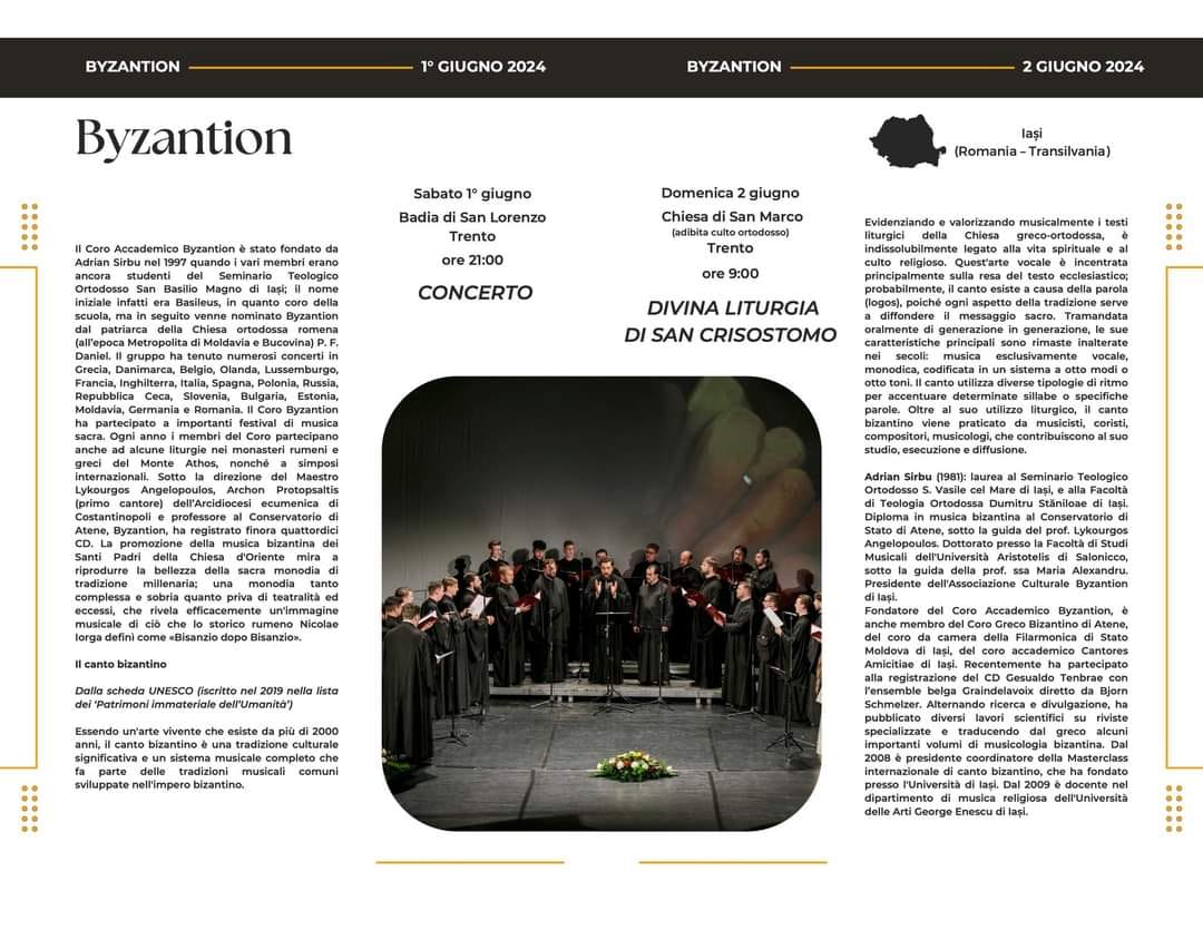 Concert „Byzantion” în Trento - Italia