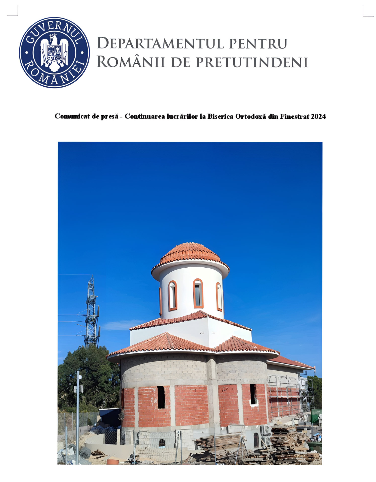 Continuarea lucrărilor la Biserica Ortodoxă din Finestrat 2024